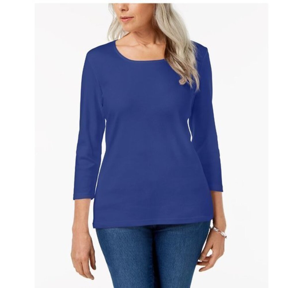 Karen Scott Scoop-Neck Top Tunic. 0X